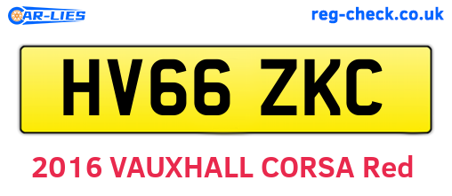 HV66ZKC are the vehicle registration plates.
