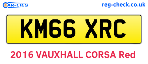 KM66XRC are the vehicle registration plates.