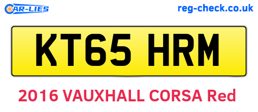 KT65HRM are the vehicle registration plates.