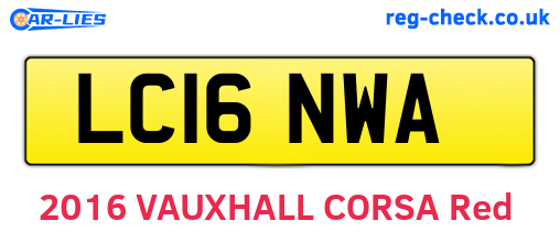 LC16NWA are the vehicle registration plates.