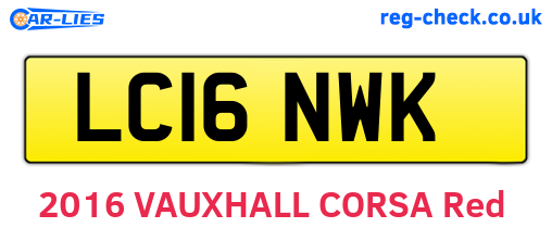 LC16NWK are the vehicle registration plates.