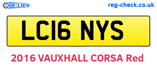 LC16NYS are the vehicle registration plates.
