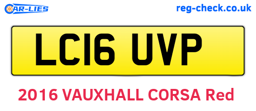 LC16UVP are the vehicle registration plates.