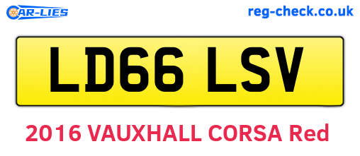 LD66LSV are the vehicle registration plates.
