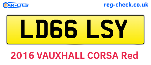 LD66LSY are the vehicle registration plates.