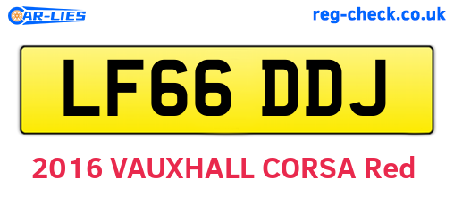 LF66DDJ are the vehicle registration plates.