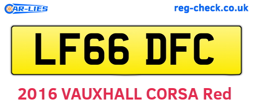 LF66DFC are the vehicle registration plates.