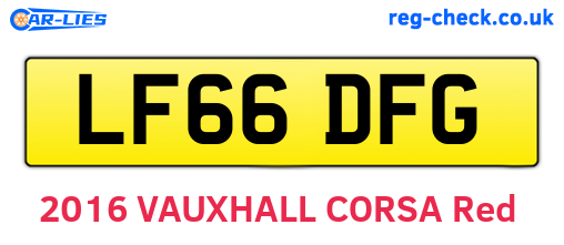 LF66DFG are the vehicle registration plates.