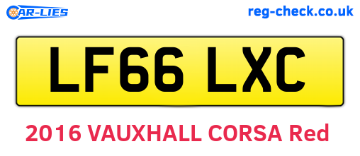 LF66LXC are the vehicle registration plates.