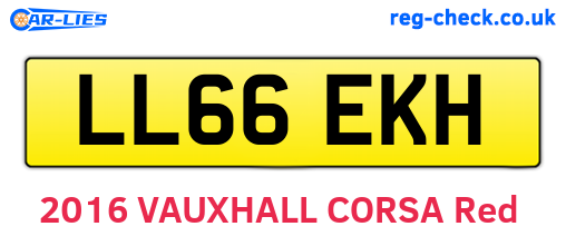 LL66EKH are the vehicle registration plates.