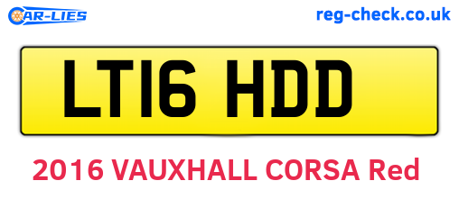 LT16HDD are the vehicle registration plates.