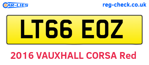 LT66EOZ are the vehicle registration plates.