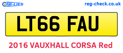 LT66FAU are the vehicle registration plates.