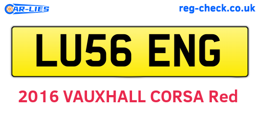 LU56ENG are the vehicle registration plates.