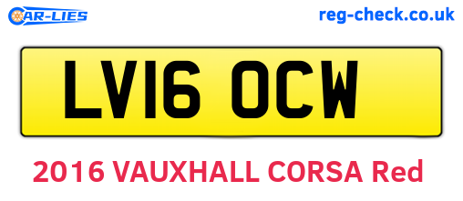 LV16OCW are the vehicle registration plates.