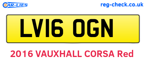 LV16OGN are the vehicle registration plates.