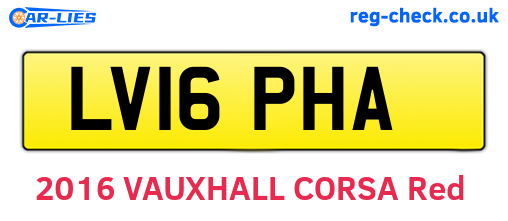 LV16PHA are the vehicle registration plates.