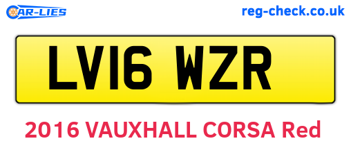 LV16WZR are the vehicle registration plates.
