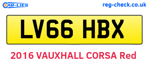 LV66HBX are the vehicle registration plates.