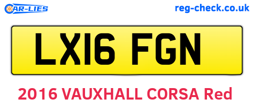 LX16FGN are the vehicle registration plates.