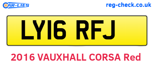 LY16RFJ are the vehicle registration plates.