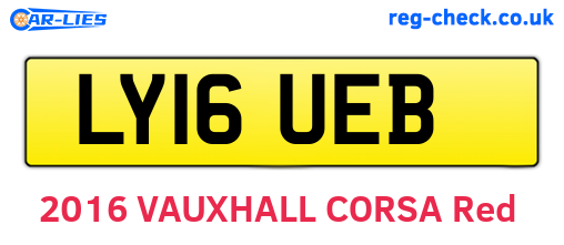 LY16UEB are the vehicle registration plates.