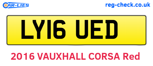 LY16UED are the vehicle registration plates.