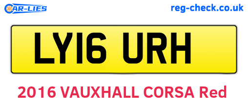LY16URH are the vehicle registration plates.
