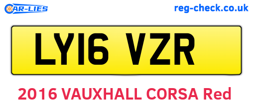 LY16VZR are the vehicle registration plates.