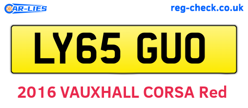 LY65GUO are the vehicle registration plates.