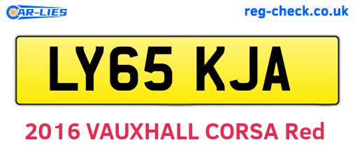 LY65KJA are the vehicle registration plates.