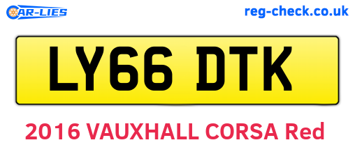 LY66DTK are the vehicle registration plates.