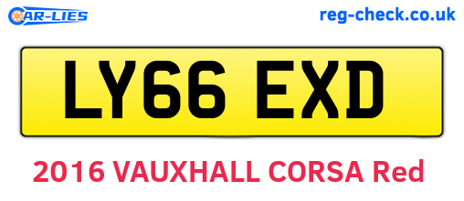 LY66EXD are the vehicle registration plates.