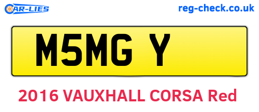 M5MGY are the vehicle registration plates.