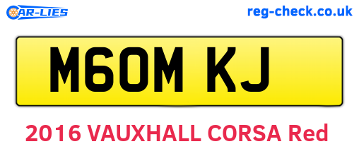 M60MKJ are the vehicle registration plates.