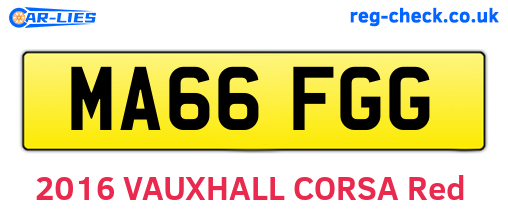 MA66FGG are the vehicle registration plates.