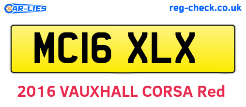 MC16XLX are the vehicle registration plates.