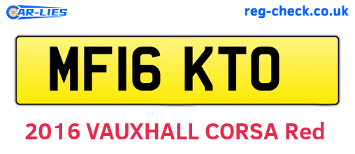 MF16KTO are the vehicle registration plates.