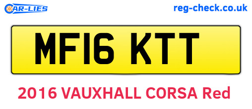 MF16KTT are the vehicle registration plates.