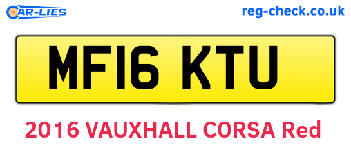MF16KTU are the vehicle registration plates.
