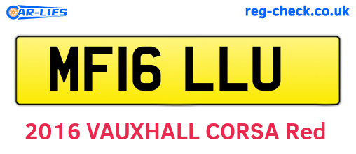 MF16LLU are the vehicle registration plates.