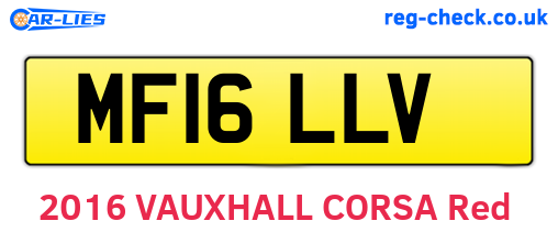 MF16LLV are the vehicle registration plates.