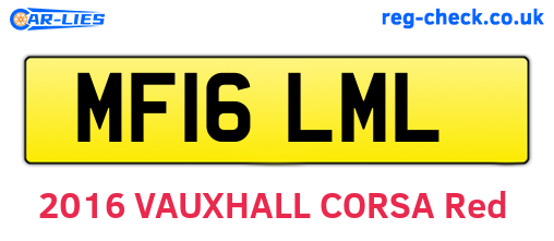 MF16LML are the vehicle registration plates.