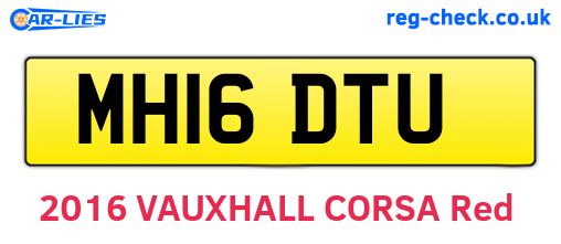 MH16DTU are the vehicle registration plates.
