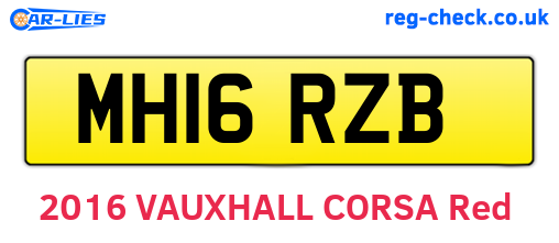 MH16RZB are the vehicle registration plates.