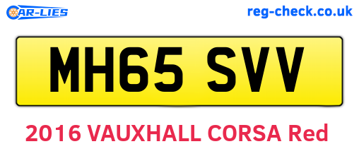 MH65SVV are the vehicle registration plates.
