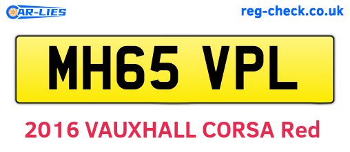 MH65VPL are the vehicle registration plates.