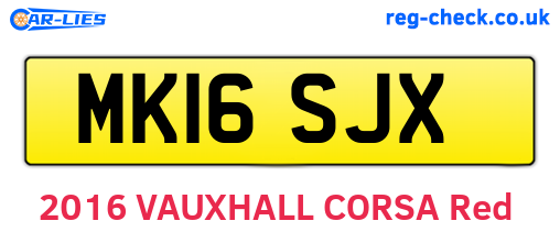 MK16SJX are the vehicle registration plates.