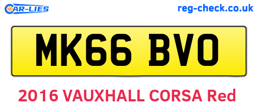 MK66BVO are the vehicle registration plates.