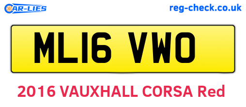 ML16VWO are the vehicle registration plates.